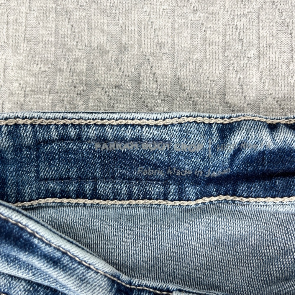 AG Adriano Goldschmied Bootcut Jeans Women 26/25X26 Blue Raw Hem High Rise - Picture 15 of 16